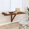 Image de vidaXL Table murale pliable ChÃªne marron 100x60x56cm Bois d'ingÃ©nierie