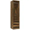 Image de vidaXL Armoire avec tiroirs ChÃªne fumÃ© 50x50x200 cm Bois d'ingÃ©nierie