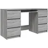 Image de Bureau 140x50x77 cm Gris Sonoma en bois contreplaquÃ©