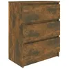 Image de vidaXL Buffet ChÃªne fumÃ© 60x35x76 cm Bois d'ingÃ©nierie