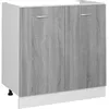 Image de vidaXL Armoire de plancher d'Ã©vier ""Lyon"" Sonoma gris 80x46x81,5 cm
