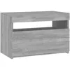 Image de vidaXL Meuble TV avec lumiÃ¨res LED Sonoma gris 60x35x40 cm