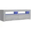 Image de vidaXL Meuble TV avec lumiÃ¨res LED Sonoma gris 120x35x40 cm