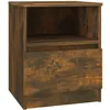 Image de vidaXL Table de chevet ChÃªne fumÃ© 40x40x50 cm Bois d'ingÃ©nierie