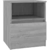 Image de vidaXL Table de chevet Sonoma gris 40x40x50 cm Bois d'ingÃ©nierie