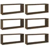 Image de vidaXL ÃtagÃ¨res murales cube 6 pcs ChÃªne marron 60x15x23 cm Bois