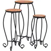 Image de vidaXL Tables basses gigognes 3 pcs ChÃªne fumÃ© Bois d'ingÃ©nierie
