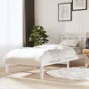 Image de vidaXL Cadre de lit sans matelas blanc bois massif 100x200 cm