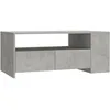 Image de Table Basse Multifonctionnelle Gris BÃ©ton Bois ComposÃ© Rangement 102x55x42 cm