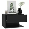 Image de Tables de chevet VidaXL  Table de chevet  Murale Noir Bois d'ingénierie P31599929