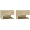 Image de Tables de chevet VidaXL  Tables de chevet  2 pcs Bois d'ingénierie Marron P31600683
