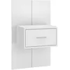 Image de vidaXL Table de chevet murale Blanc Bois d'ingÃ©nierie
