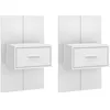 Image de vidaXL Tables de chevet murales 2 pcs Blanc Bois d'ingÃ©nierie