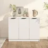 Image de vidaXL Buffet Blanc 90,5x30x70 cm Bois d'ingÃ©nierie