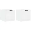 Image de vidaXL Tables de chevet 2 pcs Blanc 40x39x40 cm