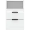 Image de Tables de chevet VidaXL  Table de chevet  Bois d'ingénierie Blanc P31600149