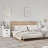 Image de vidaXL Tables de chevet 2 pcs Blanc Bois d'ingÃ©nierie