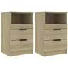 Image de Vidaxl Tables De Chevet 2 Pcs ChÃªne Sonoma Bois D'ingÃ©nierie