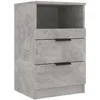 Image de vidaXL Table de chevet Gris bÃ©ton Bois d'ingÃ©nierie