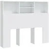 Image de vidaXL Armoire de tÃªte de lit Blanc 120x19x103,5 cm