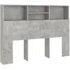 Image de vidaXL Armoire de tÃªte de lit Gris bÃ©ton 140x19x103,5 cm