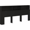 Image de vidaXL Armoire de tÃªte de lit Noir 220x19x103,5 cm