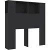 Image de vidaXL Armoire de tÃªte de lit Noir 100x18,5x102,5 cm