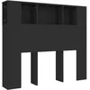 Image de vidaXL Armoire de tÃªte de lit noir 120x18,5x102,5 cm