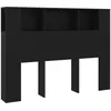 Image de vidaXL Armoire de tÃªte de lit Noir 140x18,5x104,5 cm