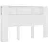 Image de vidaXL Armoire de tÃªte de lit Blanc 160x18,5x104,5 cm