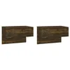 Image de vidaXL Tables de chevet murales 2 pcs ChÃªne fumÃ© Bois d'ingÃ©nierie