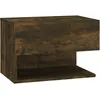 Image de vidaXL Table de chevet murale ChÃªne fumÃ© Bois d'ingÃ©nierie