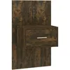 Image de vidaXL Table de chevet murale ChÃªne fumÃ© Bois d'ingÃ©nierie