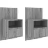 Image de vidaXL Tables de chevet murales 2 pcs Sonoma gris Bois d'ingÃ©nierie