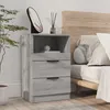 Image de vidaXL Table de chevet Sonoma gris Bois d'ingÃ©nierie