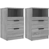 Image de vidaXL Tables de chevet 2 pcs Sonoma gris Bois d'ingÃ©nierie