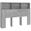 Image de Armoire De TÃªte De Lit 140x19x103,5 Cm Gris Sonoma Bois ContreplaquÃ©