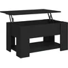 Image de vidaXL Table basse Noir 79x49x41 cm Bois d'ingÃ©nierie