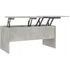 Image de vidaXL Table basse Gris bÃ©ton 102x50,5x46,5 cm Bois d'ingÃ©nierie