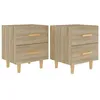 Image de Vidaxl Tables De Chevet 2 Pcs ChÃªne Sonoma 40x35x47,5 Cm