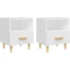 Image de vidaXL Tables de chevet 2 pcs Blanc 40x35x47 cm