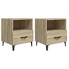 Image de vidaXL Tables de chevet 2 pcs ChÃªne Sonoma Bois d'ingÃ©nierie