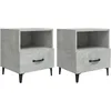 Image de vidaXL Tables de chevet 2 pcs Gris bÃ©ton Bois d'ingÃ©nierie