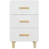 Image de Tables de chevet VidaXL  Table de chevet  bois d'ingénierie blanc 40x40x66 cm P31600165