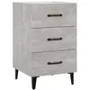 Image de vidaXL Table de chevet Gris bÃ©ton 40x40x66 cm Bois d'ingÃ©nierie