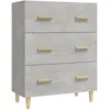 Image de vidaXL Buffet Gris bÃ©ton 70x34x90 cm Bois d'ingÃ©nierie