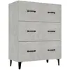 Image de vidaXL Buffet Gris bÃ©ton 69,5x34x90 cm Bois d'ingÃ©nierie