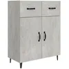 Image de vidaXL Buffet Gris bÃ©ton 69,5x34x90 cm Bois d'ingÃ©nierie