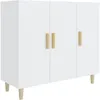 Image de vidaXL Buffet Blanc 90x34x80 cm Bois d'ingÃ©nierie