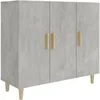 Image de vidaXL Buffet Gris bÃ©ton 90x34x80 cm Bois d'ingÃ©nierie